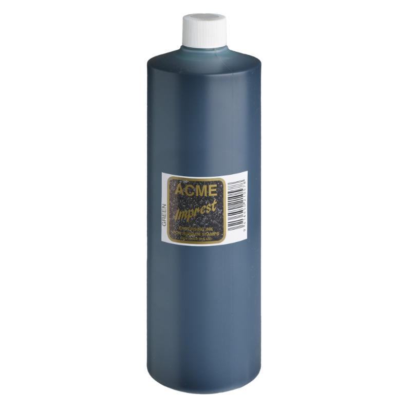 Acme Imprest Ink 500ml 7013 Green, vibrant eco-friendly ink for stamping and crafting, ideal for artists and businesses.