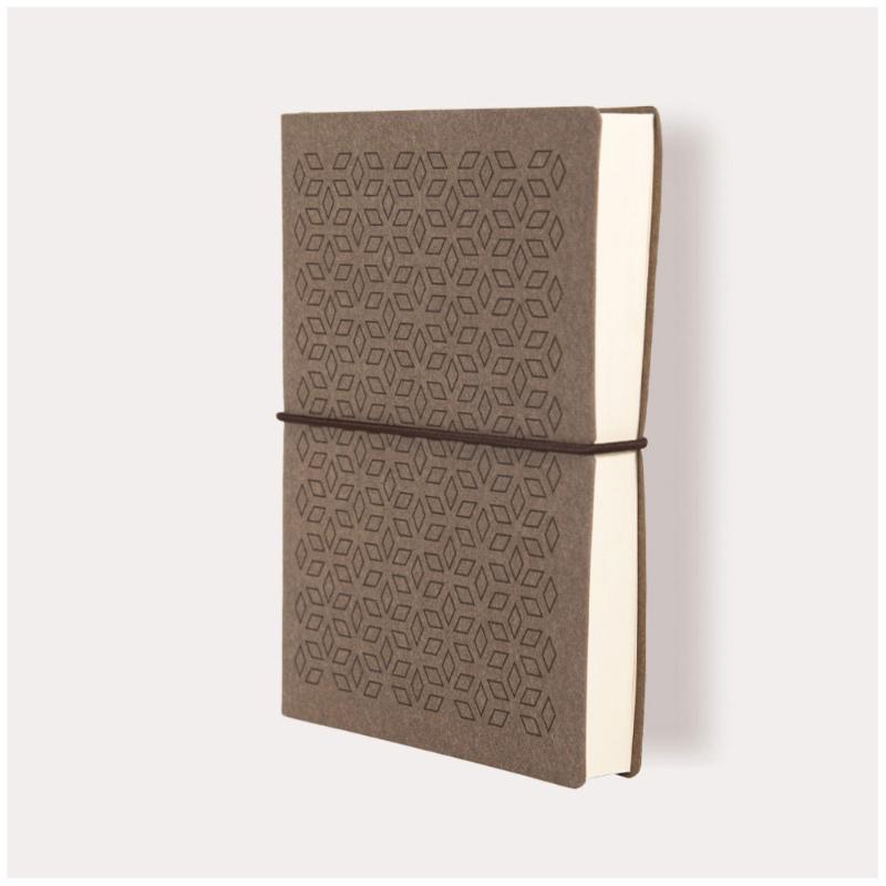 Ciak Vogue 12 x 17 cm Lined Notebook Coffee Rhombus