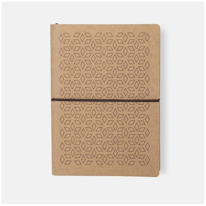 Ciak Vogue A5 Lined Notebook Tan Rhombus