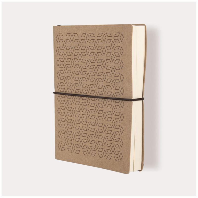 Ciak Vogue A5 Lined Notebook Tan Rhombus