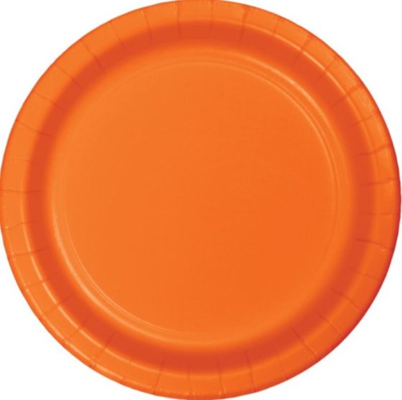 Sunkissed Orange Lunch Plates Paper 18cm - Pack of 24