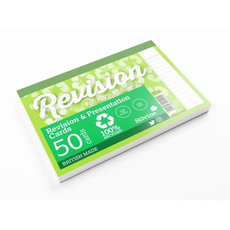 Luxpad Recycled Revision and Presentation Card Pad Ruled 6x4 White