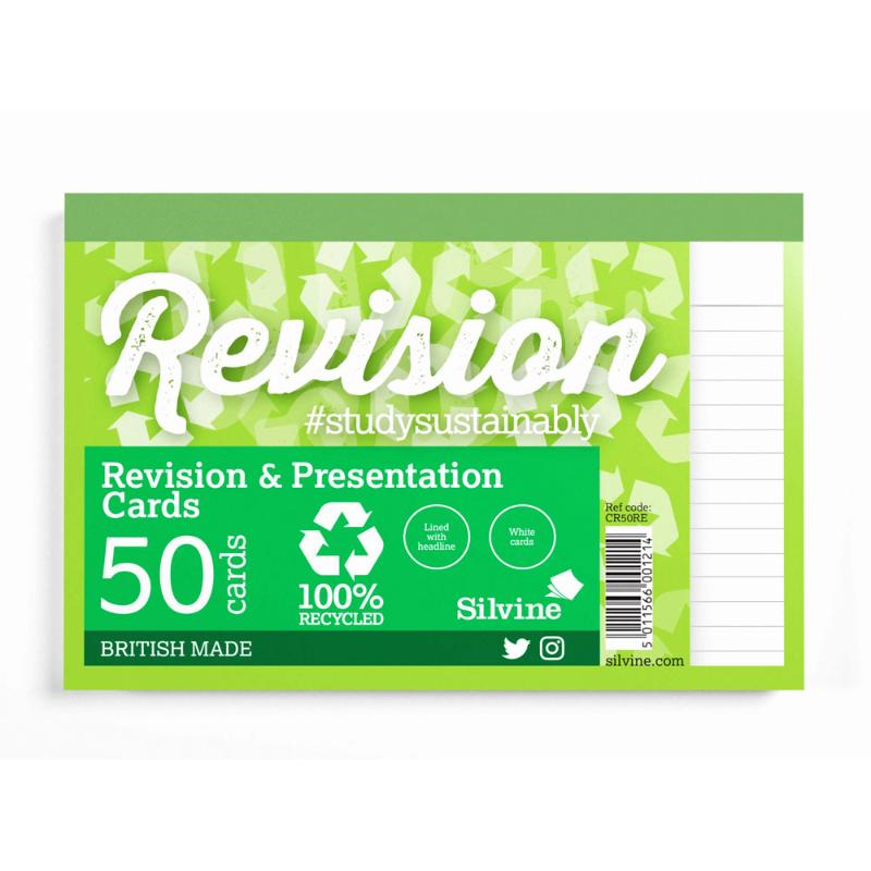 Luxpad Recycled Revision and Presentation Card Pad Ruled 6x4 White