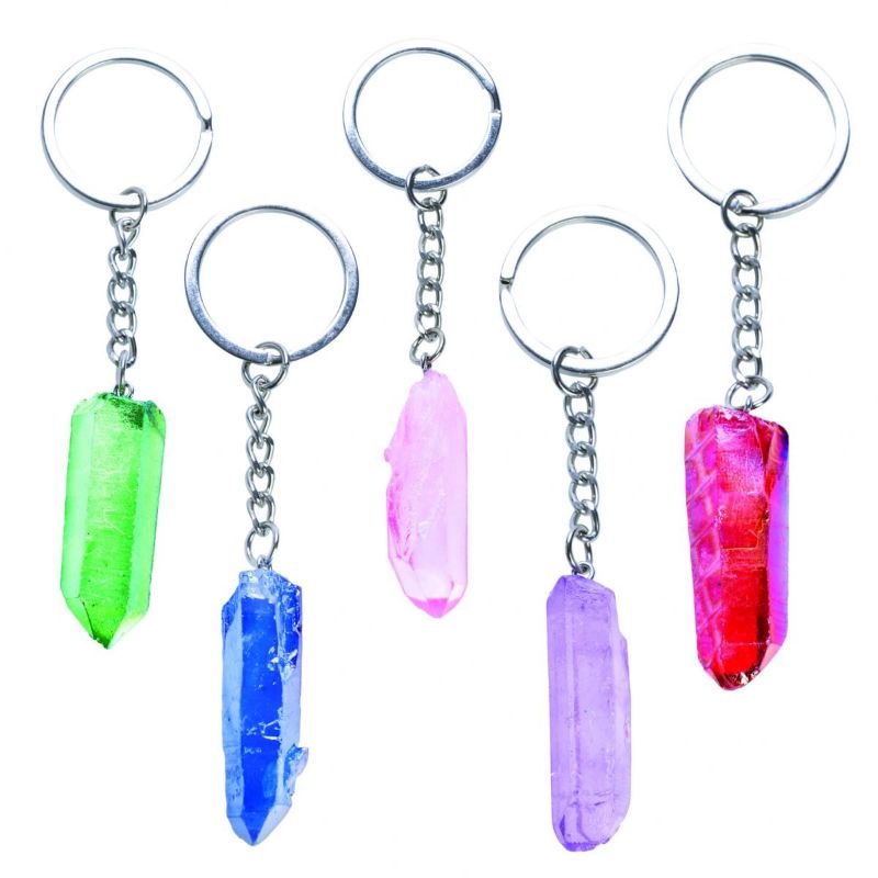Keychain - Gemstone Aura Quartz Point (Set of 12 Assorted)