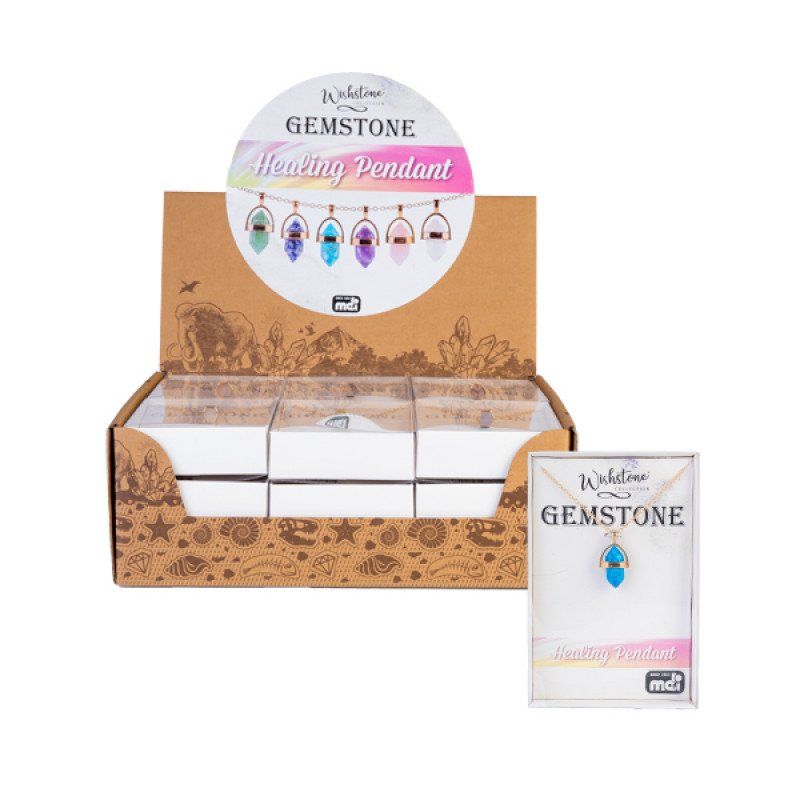 Healing Gemstone Pendant (Set of 18 Assorted)