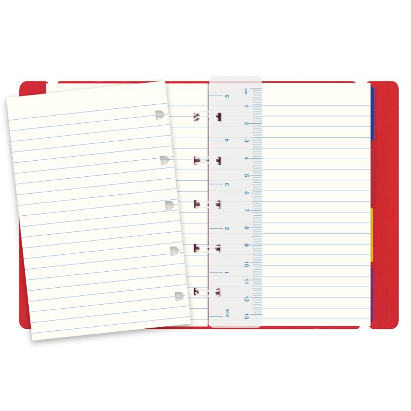 Filofax Notebook Pocket Red Lined