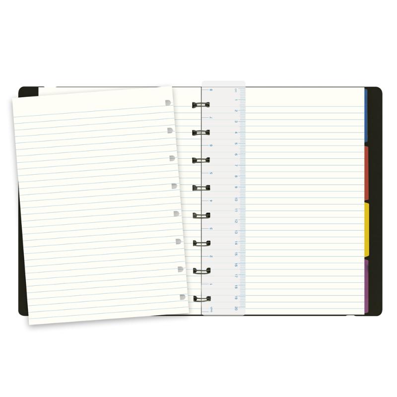 Filofax Notebook A5 Black Lined