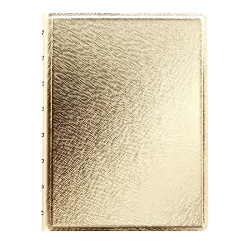 Filofax Notebook A5 Saffiano Gold Lined