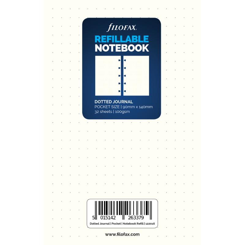 Filofax Notebook Pocket Notes Dotted Refill