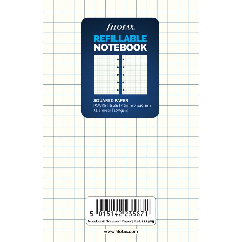 Filofax Notebook Pocket Notes Square Refill