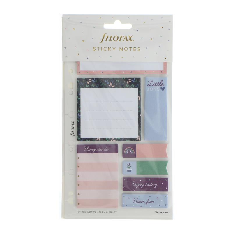 Colorful Filofax Garden Sticky Notes Pack featuring various notepad styles for effective organization and creativity.