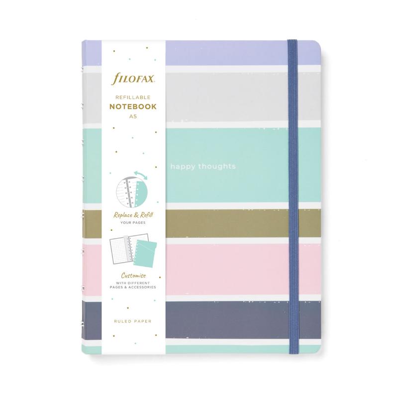 Filofax Good Vibes A5 Notebook Stripes