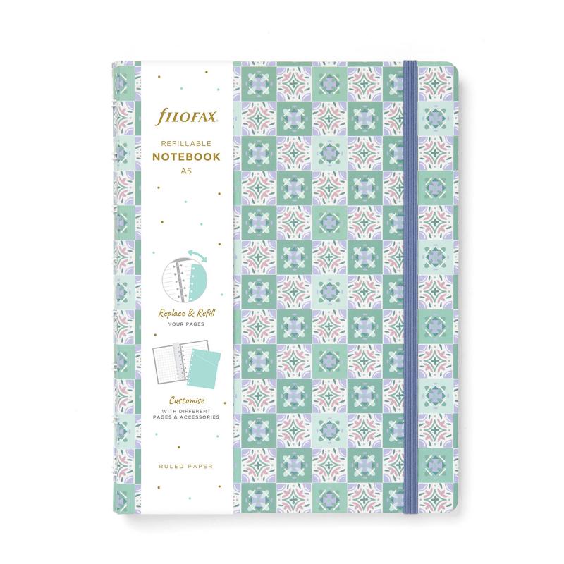 Filofax Mediterranean A5 Notebook Mint