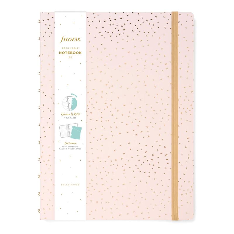 Filofax Confetti A4 Notebook Rose Quartz