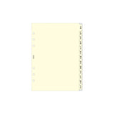 Filofax A5 Cream A-Z Index Refill