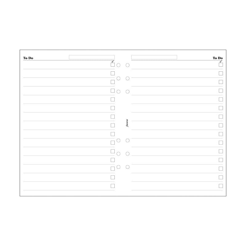 Filofax A5 To Do Pad Refill with 20 sheets for enhanced productivity and easy task management.