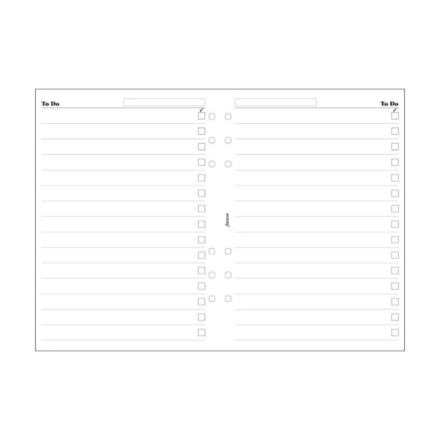 Filofax A5 To Do Pad Refill with 20 sheets for enhanced productivity and easy task management.