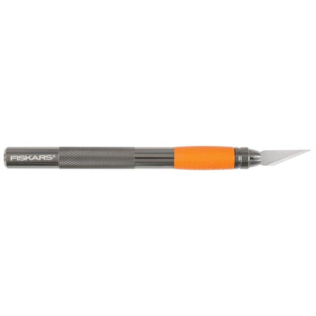 Fiskars Heavy Duty Craft Knife for precise, durable cuts on various materials, featuring an ergonomic handle for comfort.