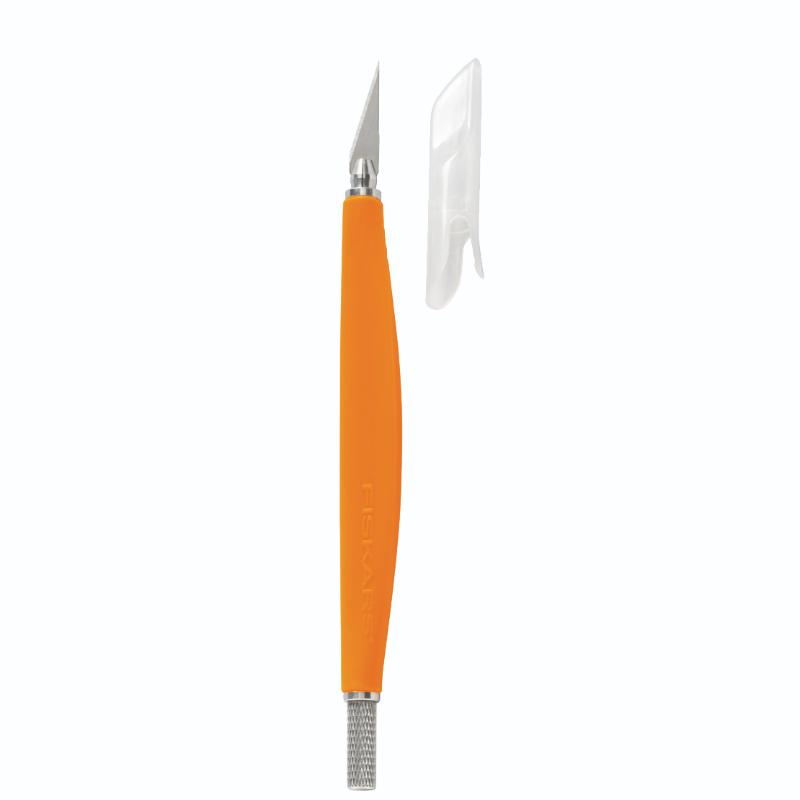 Fiskars Craft Knife with ergonomic Softgrip for comfortable precision cutting of various materials.