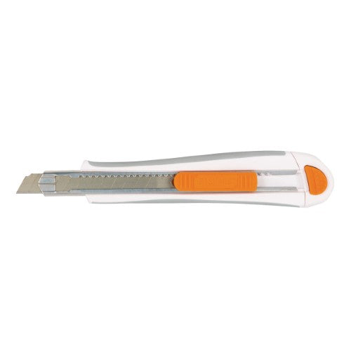 Fiskars 9mm utility knife with soft grip, snap-off blade for precise cutting and easy edge replacement.