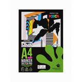 Artgecko Pro Marker Sketchpad A4 with 30 sheets of 250gsm white paper, ideal for markers and drawings.