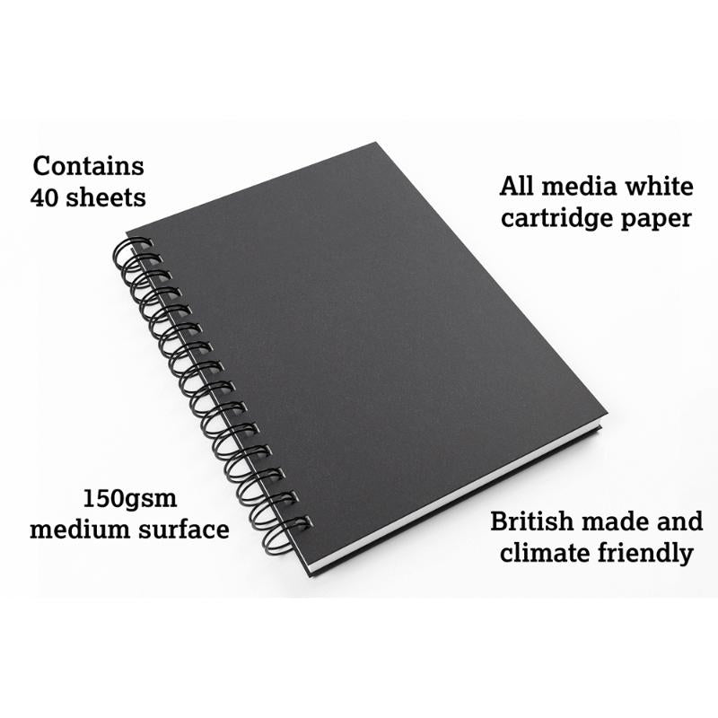 Artgecko Classy Sketchbook A5 80 Pages 40 Sheets 150gsm White Paper