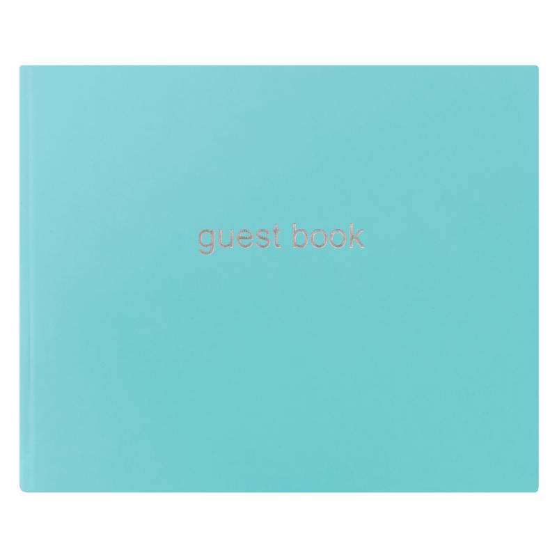 Letts Guest Book Dazzle Turquoise 127 Page 216x265mm