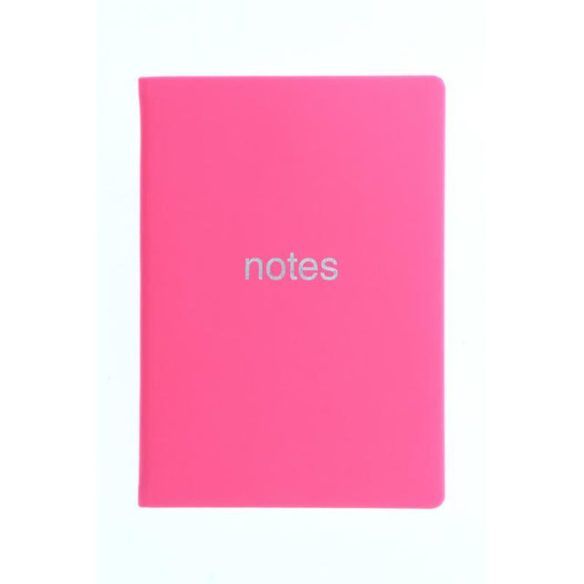 Stylish A6 pink lined notebook with textured cover, 192 ruled pages, ribbon marker, and gilt edges for a premium writing experience.