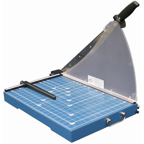 Ledah 406 A3 Metal Guillotine for precise paper trimming up to A3 size, safe and easy to use with 20-sheet capacity.