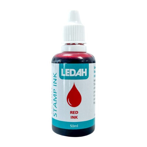 Ledah Stamp Ink 50ml Red