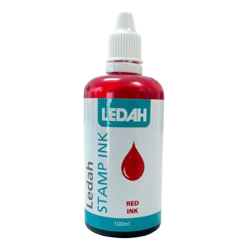 Ledah Stamp Ink 100ml Red