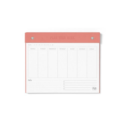 Letts Undated Weekly Planner in Conscious Clay, eco-friendly with 60 recycled sheets and vegan glue for sustainable planning.