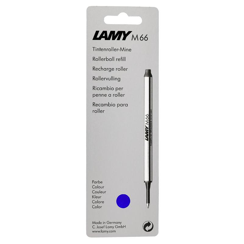 Lamy M66 Blue rollerball refill, designed for smooth ink flow and compatibility with Lamy capless pens.