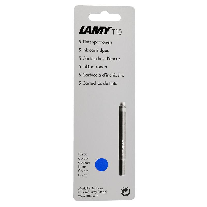 Lamy Ink T10 Blue Hangsell pack of 5 cartridges for smooth and vibrant writing with most Lamy fountain pens.