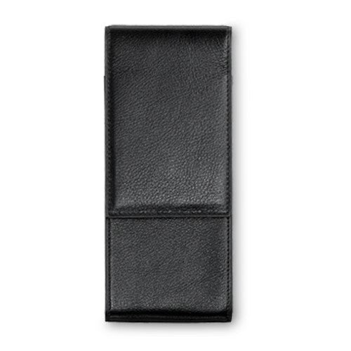 Elegant Lamy Leather Pouch A203 in soft black leather, holds up to 3 pens, perfect for luxury writing instrument storage.