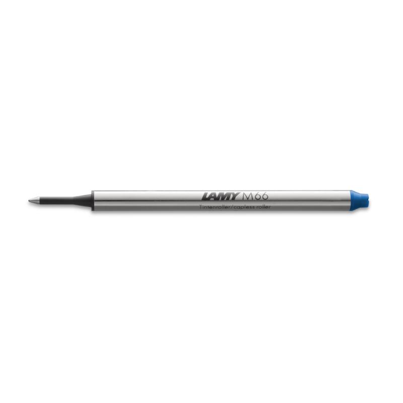 Lamy M66 Medium Blue rollerball refill for smooth, vibrant writing, perfect for students, professionals, and artists.