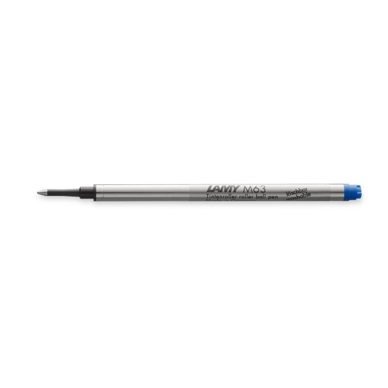 Lamy M63 blue rollerball pen refill enhances writing with smooth, skip-free ink for quality performance in LAMY pens.