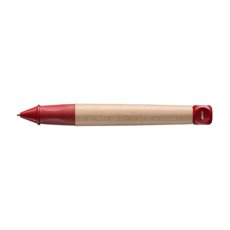 Lamy ABC Mechanical Pencil in vibrant red, designed for kids with an ergonomic grip, ideal for writing and drawing.