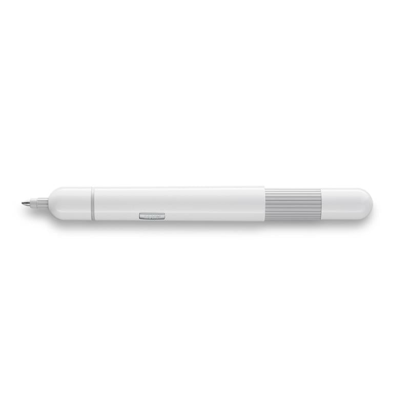 Lamy Pico Ballpoint White (288) with sleek design and glossy finish, transforms from pocket-sized to full-sized with a click.