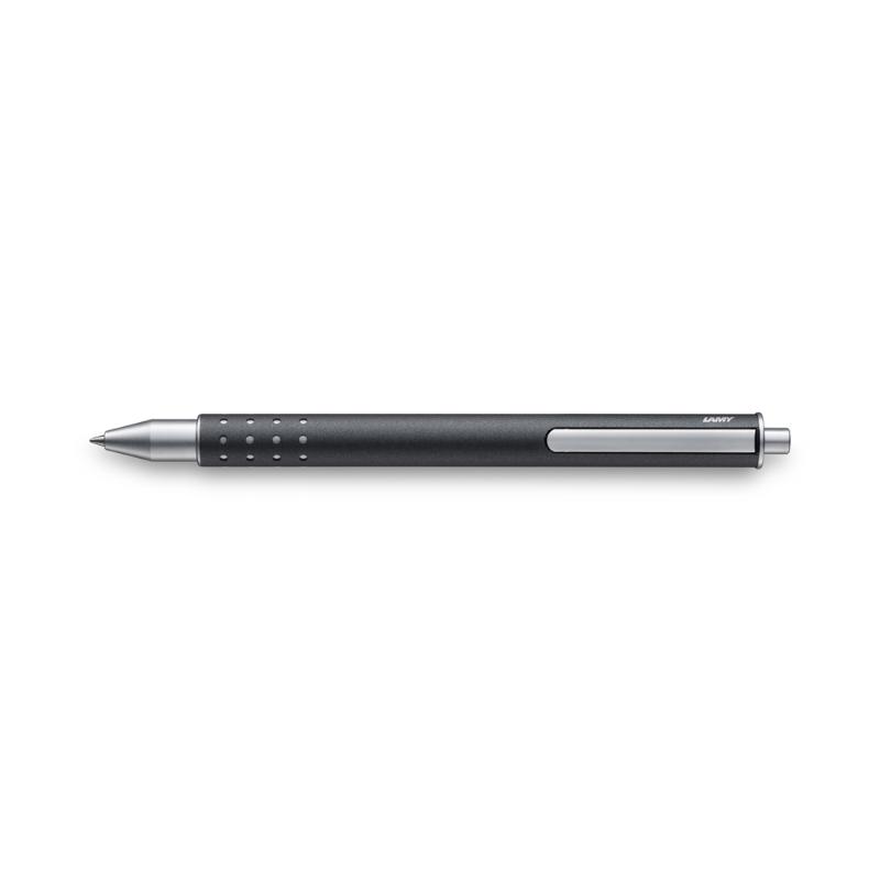 Lamy Swift Rollerball Graphite pen, capless design, smooth writing, retractable clip, elegant and functional craftsmanship.