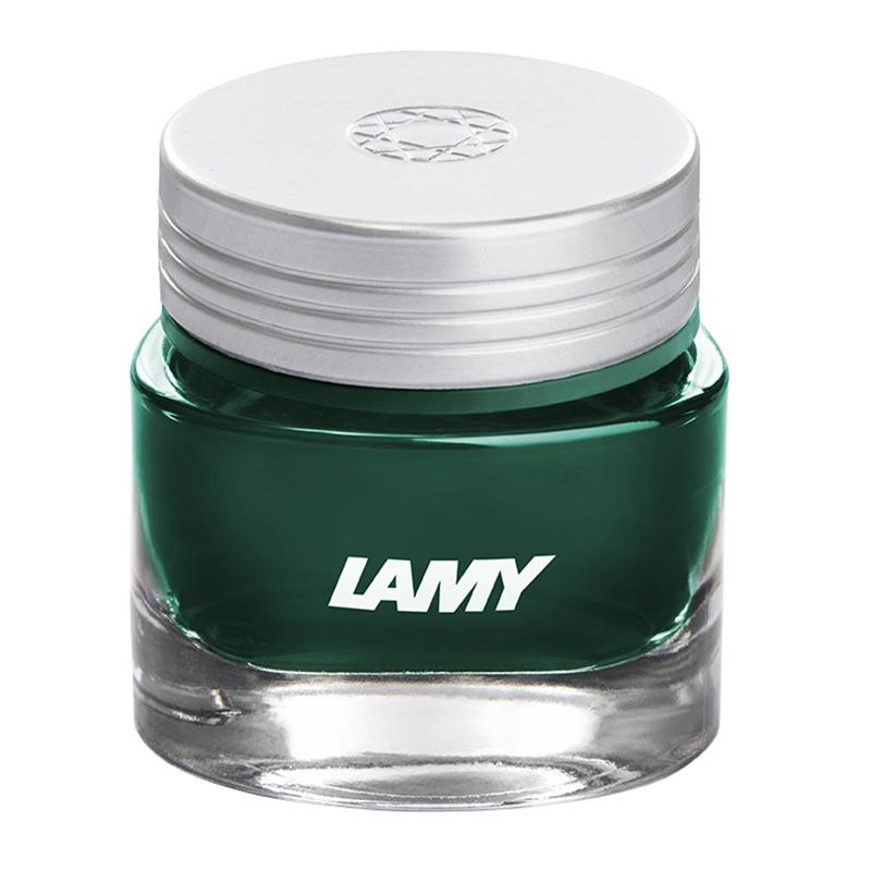 Lamy Ink T53 420 Peridot Dark Green 30 ml bottle, ideal for fountain pens, rich hue inspired by peridot gemstones.