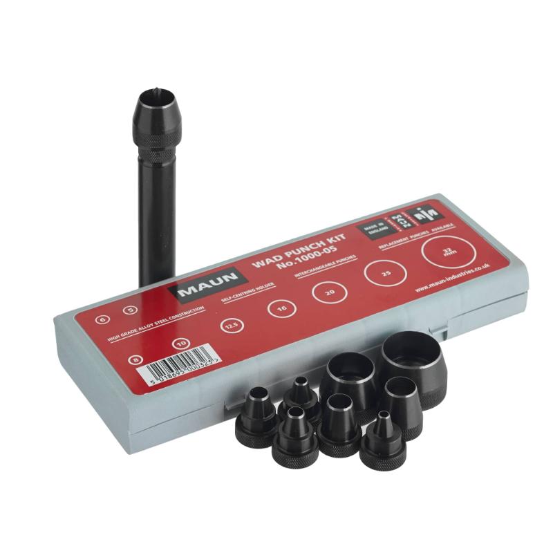 Maun Wad Punch Kit Standard Metric 9Pc