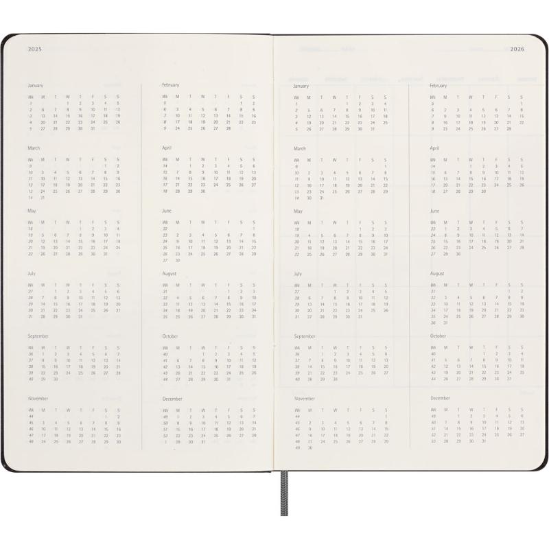 Moleskine Diary Undated Weekly + Notes HC Large Black