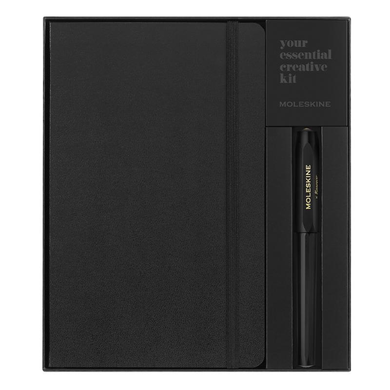 Moleskine Kaweco Rollerball & Notebook Large Ruled Set Black