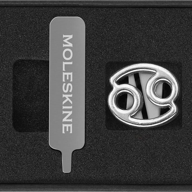 Moleskine Pins Cancer Silver