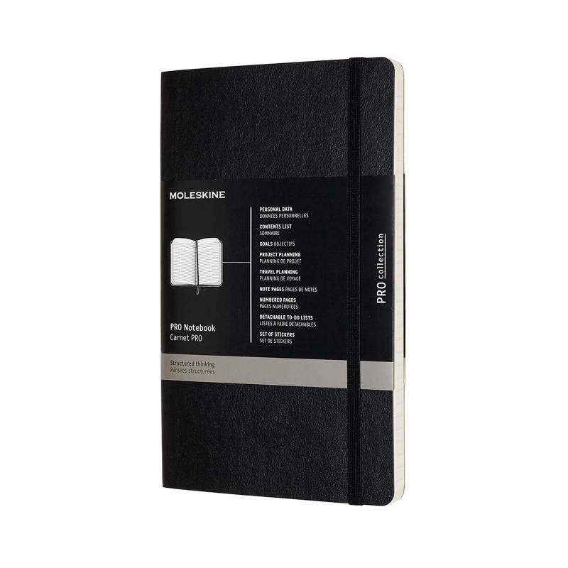 Moleskine Pro Notebook Large Black Soft Cover