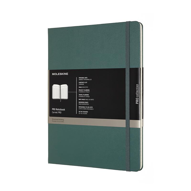 Moleskine Pro Notebook XL Forest Green Hard Cover