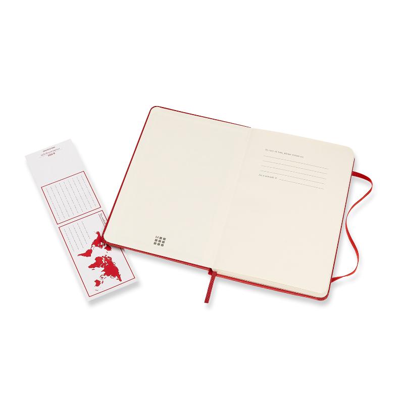 Moleskine Notebook Medium Scarlet Red Hard Cover Ruled