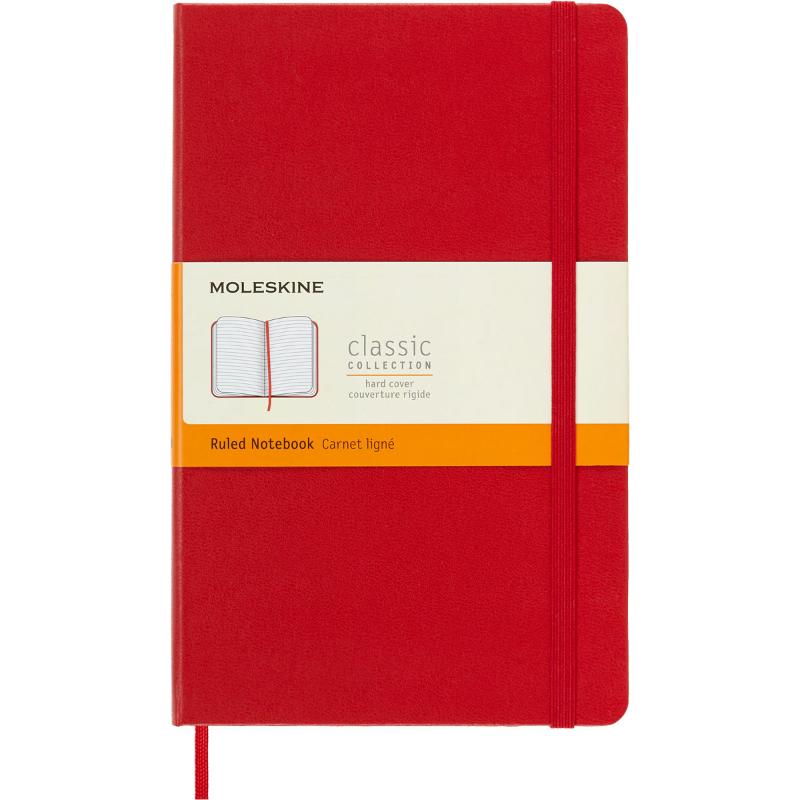 Moleskine Notebook Large Scarlet Red Hard Cover Ruled