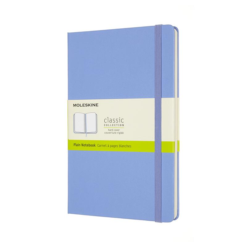 Moleskine Notebook Large Plain Hydrangea Blue Hard